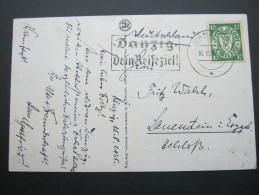 DANZIG, 1935, Maschinenstempel Auf Karte - Storia Postale