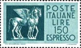 ITALIA REPUBBLICA ITALY REPUBLIC 1966 ESPRESSO CAVALLI ALATI LIRE 150 MNH - Express/pneumatic Mail