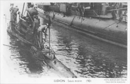 Sous-marin LUDION (Marine Nationale) - Carte Photo éd. Marius Bar - Bateau/ship/schiff - Sous-marins