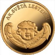 Latvia 2013 GOLD COIN 1 Lats - Oh, Holy Lestene - CHURC , ANGEL Proof - Latvia