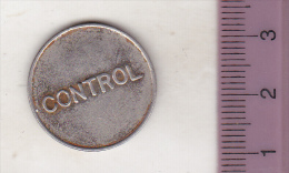 Romania Old Telephone Token - TELEFOANE - CONTROL - 22 Mm - Profesionales / De Sociedad