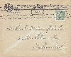 Sweden AKTIEBOLAGET ELEKTRO-APPARAT, GÖTEBORG 1942 Cover Brief To KATRINEHOLM Gustaf V. - Briefe U. Dokumente