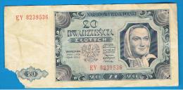 POLONIA - 20 Zlotych 1948  Circulado  P-137 - Poland