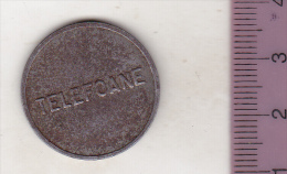 Romania Old Telephone Token - TELEFOANE - CONTROL - 25 Mm - Variant - Professionals / Firms