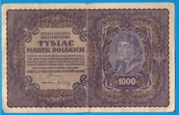 POLONIA - 1000 Marek 1919  Circulado  P-29 - Polen