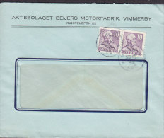 Sweden Aktiebolaget BEIJERS MOTORFABRIK, VIMMERBY 1942 Cover Brief Gustaf V. Stamps - Briefe U. Dokumente