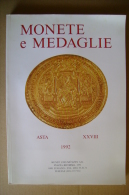 PBW/3 Catalogo Asta MONETE E MEDAGLIE 1992 Kunst Und Munzen A.G. - Libros & Software