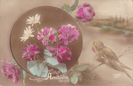 CPA - Fantaisie - Fleurs - Oiseaux - 1877 - Autres & Non Classés