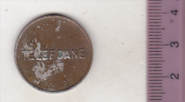 Romania Old Telephone Token - TELEFOANE - CONTROL - 25 Mm - Variant - Professionals / Firms