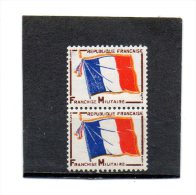 FRANCE   2 Timbres Se Tenant     Année 1964    Y&T: FM 13     (neufs Sans Charnière) - Militaire Zegels
