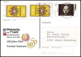 Germany 1995, Uprated Postal Stationery "100 Years Of  Film" - Postkarten - Gebraucht