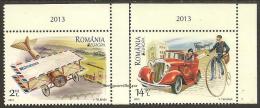 RUMANIA / ROMANIA - EUROPA 2013 -TEMA ANUAL " VEHICULOS POSTALES "- SERIE De 2 V. - 2013