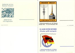 3 Briefkaarten / Postkarten DDR - 1967 - Covers & Documents