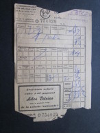 Titre De Transport Ticket Billet De Train Compagnie International Des Wagons-lits 9 Août 1947 Note Restaurant - Europe