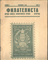 YUGOSLAVIA - JUGOSLAVIA  - FILATELISTA - No. 3  - 1949 - RARE - Storia Postale