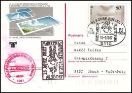 Germany  BRD 1987, Postal Stationery  "National Stamps Exhibition" W./ Special Postmark - Postcards - Used