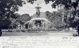 GRAZ. Brunnen In Stastpark. Posted For GRADSICA D' ISONZO 1900. - Graz