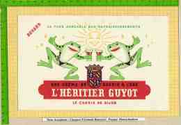 BUVARD :une Creme De Cassis A L´eau  L´HERITIER GUYOT  Grenouilles - Drank & Bier