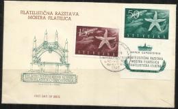 TRIESTE B 1952 FDC MOSTRA FILATELICA STAMP EXHIBITION BLOCCO FOGLIETTO BLOCK SHEET + ORDINARIA - Marcophilie