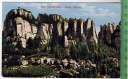 Sächs. Schweiz, Schrammsteine Um 1920/1930,  Verlag: Hermann Poy, Dresden, POSTKARTE,  Erhaltung: I-II - Bastei (sächs. Schweiz)