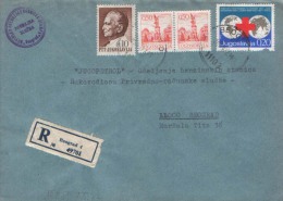 REGISTERED CVR WITH RED CROSS 1972 AS ADDITIONAL - Covers & Documents