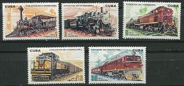 119 CUBA 1975 - Train Locomotive - Neuf Sans Charniere (Yvert 1880/84) - Ungebraucht