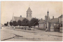 CPA Le Perray  La Mairie Et L´ Eglise 78 Yvelines - Le Perray En Yvelines