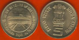 India 5 Rupees 2009 Km#new "60 Yrs. Of Commonwealth" - Indien