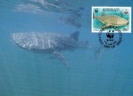 WWF - 105,34 - CM-MC - € 1,19 - 17-1-1991 - 35c - Whale Shark And Manta Ray - Kiribati 1108212 - Kiribati (1979-...)