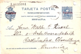 Histórica Tarjeta Enteropostal II República (Alfonso XIII Sobr.Roja) Ed.-63, Pre Guerra Civil,1932. - 1931-....