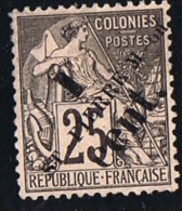 Alphée Dubois 25 Cent Surcharge  «St Pierre  M-on  1 Cent»   Yv 38 - Used Stamps