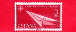 SPAGNA - USATO - 1965 - Espressi - Paper Arrow - Correspondencia Urgente - 3 - Correo Urgente