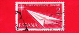 SPAGNA - USATO - 1965 - Espressi - Paper Arrow - Correspondencia Urgente - 2 - Correo Urgente