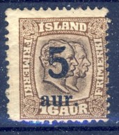 ##C2442. Iceland 1921. Michel 105. MH(*) - Neufs