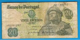 PORTUGAL -  20 Escudos 1971  Circulado  P-173 - Portugal