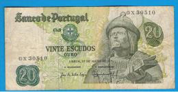 PORTUGAL -  20 Escudos 1971  Circulado  P-173 - Portugal