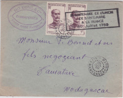 MADAGASCAR - 1950 - ENVELOPPE De SAINTE MARIE Avec MARQUE Du BICENTENAIRE De L'UNION à La FRANCE Pour TAMATAVE - Storia Postale