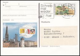 Germany  BRD 1991, Postal Stationery "Stamp Exibition Dusseldorf 1990" - Illustrated Postcards - Used