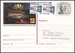 Germany  BRD 1989, Uprated Postal Stationery  "Stamp Exibition Koln 1987" - Illustrated Postcards - Used