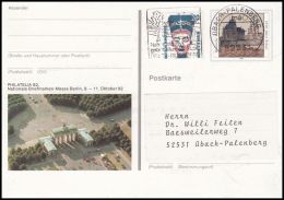 Germany  BRD 1992, Uprated Postal Stationery  "Philatelia 1992 Berlin" - Illustrated Postcards - Used