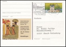 Germany  BRD 1995, Uprated Postal Stationery  "Stamp Exibition  1994 Sindelfigen" - Bildpostkarten - Gebraucht