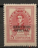 ARGENTINA - VARIETY DOUBLE  SURCHARGE - Not Listed Yvert # 340A - ** MINT NH - Service