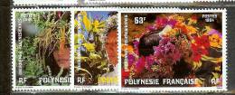 POLYNESIE  N° 219 à 221**    COURONNES De FLEURS - Unused Stamps