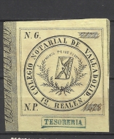 1394-FISCAL 12 REALES VALLADOLID COLEGIO NOTARIAL RARO - Revenue Stamps