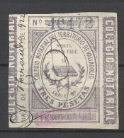 1393-RARO SELLO FISCAL CON UNA SOBRECARGA "TESORERIA" FISCAL ILUSTRE COLEGIO NOTARIAL DE VALLADOLID,DATA 1..... Y SERIE - Revenue Stamps