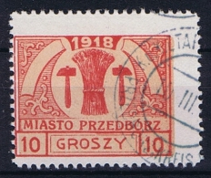 Poland Local Issues 1917 Przedbórz, Mi 6 Type 2, Used Signed Perfo 11,5 - Oblitérés