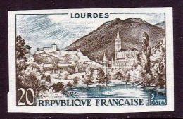 TIMBRE FRANCE NON DENTELE N°1150a Série Touristique "LOURDES" NEUF SANS CHARNIERES - Ungezähnt