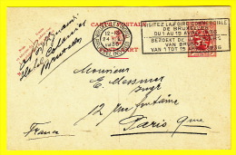 La Foire Commerciale De Brtuxelles Du 1 Au 15 Avril 1936 Sur Entier Postal - Cartes Postales 1934-1951