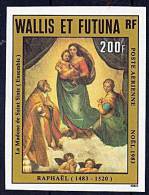 WALLIS & FUTUNA 1983 CHRISTMAS Imperforated MNH SC#C128 CV$22 RAPHAEL PAINTING (D0145) - Non Dentellati, Prove E Varietà