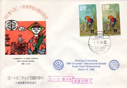 CHINA TAIWAN 1968 SUGAR CANE SC#1548-1549 FDC ROTARY=best Offer ??????????? - Briefe U. Dokumente